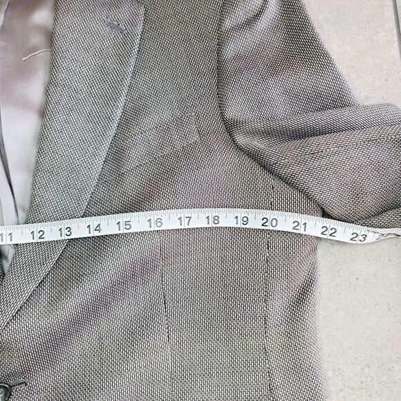 Hart Schaffner Marx Mens Grey Blazer Suit Jacket Formal Work Business SZ 41R - Picture 10 of 12